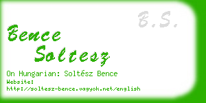 bence soltesz business card